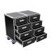 Flightcase universal pe roti cu 2 randuri de sertare, Roadinger DD-2 (3012643D)