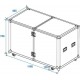 Flightcase universal pe roti cu 2 randuri de sertare, Roadinger DD-2 (3012643D)