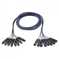 Cablu multicore 8 XLR tata la 8 XLR mama 3m DAP Audio FL60300