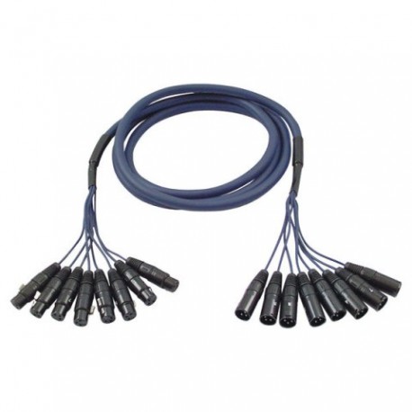 Cablu multicore 8 XLR tata la 8 XLR mama 3m DAP Audio FL60300