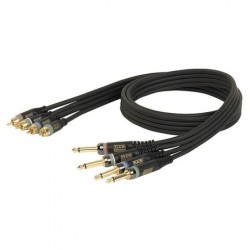 Cablu multicore XGL28 - 4 RCA tata la 4 Jack mono 3m DAP Audio