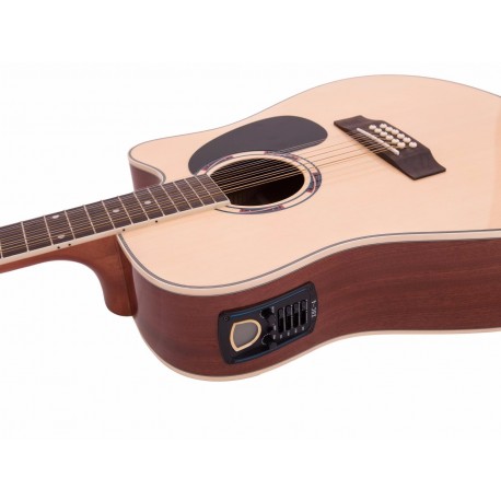 Chitara western cu 12 corzi, culoare natur, Dimavery DR-612N