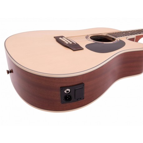 Chitara western cu 12 corzi, culoare natur, Dimavery DR-612N