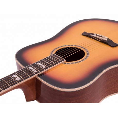 Chitara western dreadnought, culoare sunburst, Dimavery STW-40SB