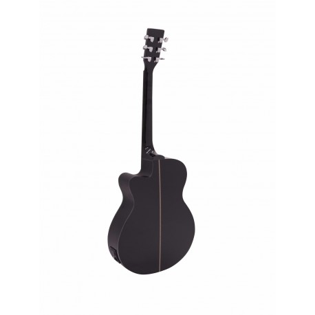 Chitara western decupata cu pickup, culoare neagra, Dimavery AW-400BK