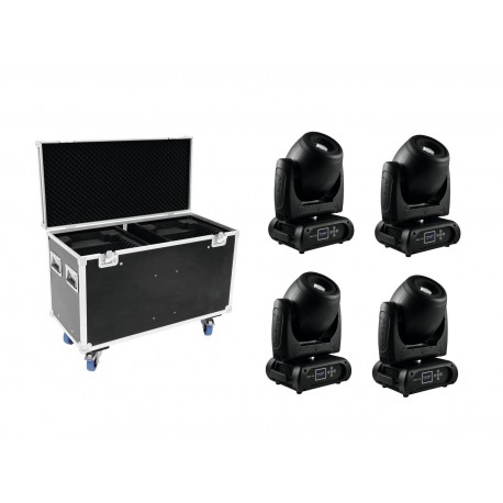 Set 4x DMH-160 LED Moving-Head + Case, Eurolite 20000240