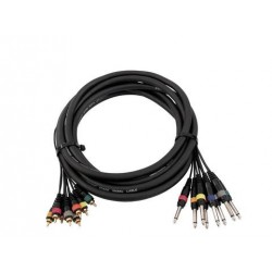 Cablu snake 8xRCA tata la 8xJack 6.3mm, mono 15m, Omnitronic 30304748