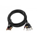 Cablu snake 8xRCA tata la 8xJack 6.3mm, mono 15m, Omnitronic 30304748