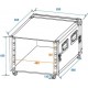 Flightcase/rack Profi KM 6U 55cm cu roti, Roadinger 30109190