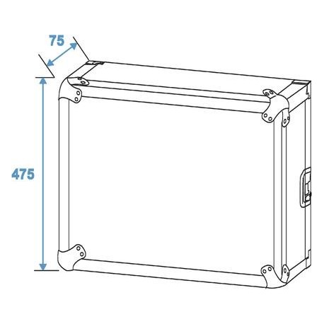 Flightcase/rack Profi KM 10U 55cm cu roti, Roadinger 30109194