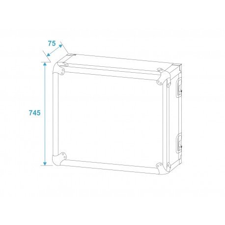 Flightcase/rack Profi KM 16U 55cm cu roti, Roadinger 30109198