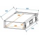 Flightcase/rack Profi 2U 45cm, Roadinger 30109095
