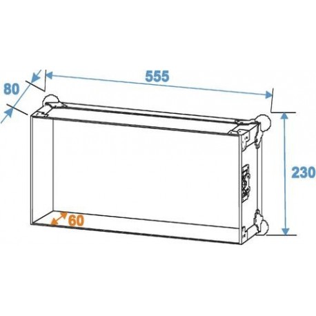Flightcase/rack Profi 4U 45cm, Roadinger 30109100