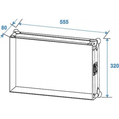 Flightcase/rack Profi 6U 45cm, Roadinger 30109105