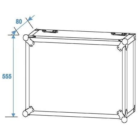 Flightcase/rack Profi 10U 45cm, Roadinger 30109115