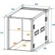 Flightcase/rack Profi 15U 45cm, Roadinger 30109125
