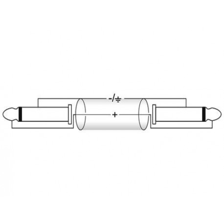 Cablu Jack 6.3mm la Jack 6.3mm, mono (1m), Omnitronic 30211650