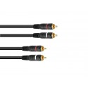 Cablu 2 RCA tata la 2 RCA tata (15m), Omnitronic 30209382