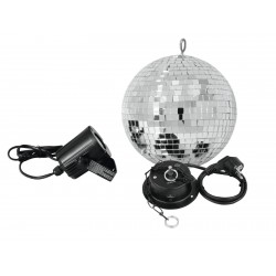 Set sfera cu oglinzi 20 cm cu LED spot, Eurolite 50101856