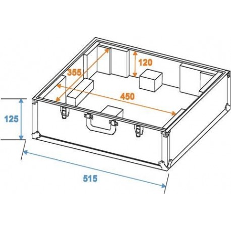 Flightcase negru pentru pick-up, Roadinger 30123220