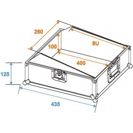 Mixer case Road MCR-10 sloping, black, Roadinger 30111510