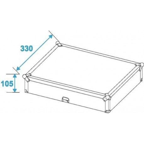 Mixer case Road MCR-10 sloping, black, Roadinger 30111510