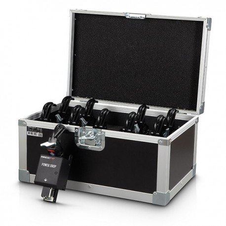 Set 10 device-uri ¨power drop¨pt cortine, plase baloane, etc + 10 cleme + flightcase, MagicFX POWER DROP SET PRO (MFX1504)