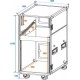 Flightcase special de scena cu pupitru integrat, Roadinger 32000200