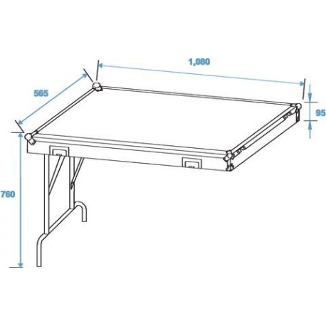 Flightcase special de scena cu pupitru integrat, Roadinger 32000200