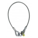 Safety bond , Lifting rope 1000x10mm w. shackle -400kg Eurolite