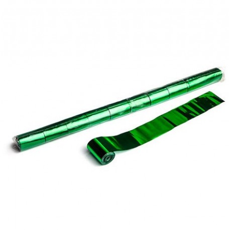 Metallic Stadium Streamers, folie 10 bucati, 20m x 5cm - Green, MagicFX STR08DG