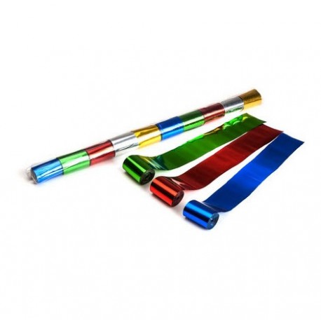 Metallic Stadium Streamers, folie 10 bucati, 20m x 5cm - Multicolour, MagicFX STR08MC