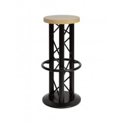 Scaun Alutruss Bar stool with ground plate black