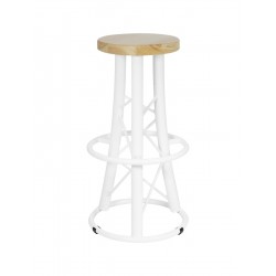 Scaun Alutruss Bar stool, curved white