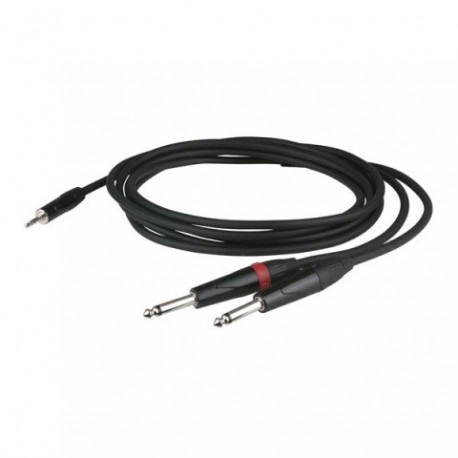 Cablu audio Jack 3.5 stereo la 2 Jack 6.3 mono DAP Audio FLX-316-6m