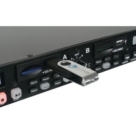 Dual Player REC USB/SD 1U Power Dynamics PDC-45
