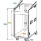Flightcase combo 17U cu roti, Roadinger