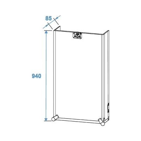 Flightcase combo 17U cu roti, Roadinger