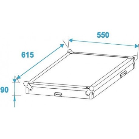 Flightcase combo 17U cu roti, Roadinger