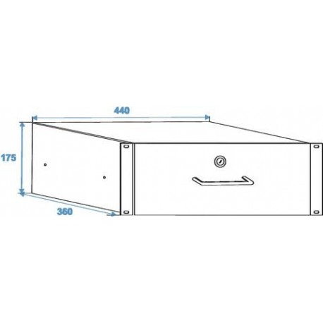 Sertar rack 4U cu incuietoare Omnitronic