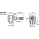 Potentiometru stereo Monacor VRB-100S50
