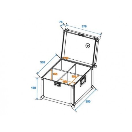 Flightcase 4x AKKU UP-4 Roadinger
