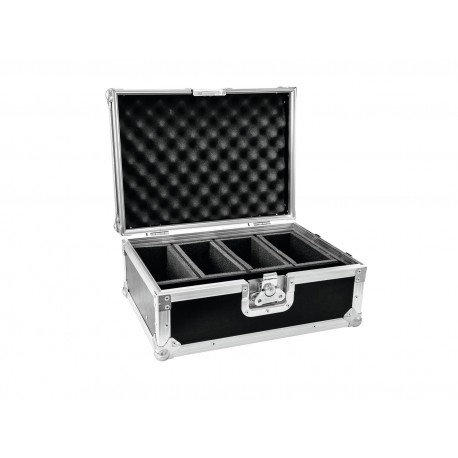 Flightcase 4x AKKU Flat Light 1 Roadinger
