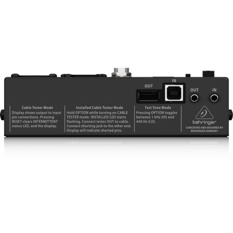 Aparat pentru Testat Cabluri echipate Behringer CT200