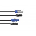 Combi Cable DMX PowerCon/XLR 10m Sommer cable