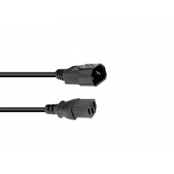 Cablu Omnitronic IEC Extension 3x0.75 3m bk