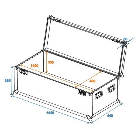 Flightcase universal Case Pro 140x40x40cm, Roadinger 30126920