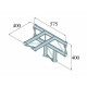 Truss BISYSTEM din 4 puncte T-piece, vertical 400x575x400 mm, Alutruss PH-42