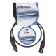 Cablu audio balansat XLR tata - XLR mama, 3 pini, 0.75 m, Dap Audio FLX-0175-0.75m