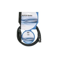 Cablu audio balansat XLR tata - XLR mama 3 pini, 1.5m DAP Audio FLX-01150-1.5m